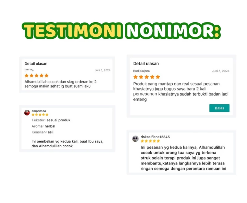 testimoni sari mengkudu nonimor