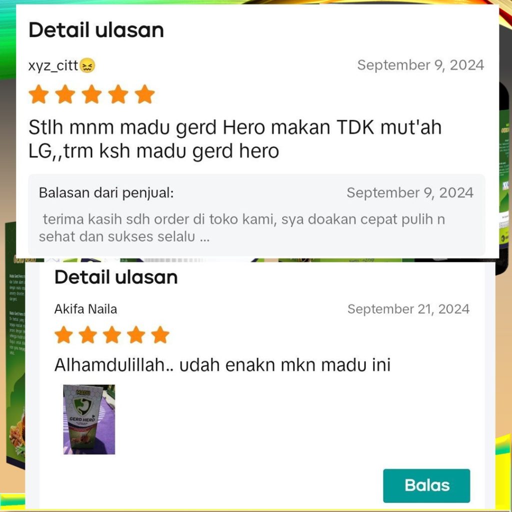 TESTIMONI MADU HERBAL GERD HERO JAKARTA UTARA OBAT CEMAS PANIK GELISAH ANXIETY DISORDER GERD GEERD MAAG MAGH ASAM LAMBUNG KRONIS ASLI ORIGINAL 100%