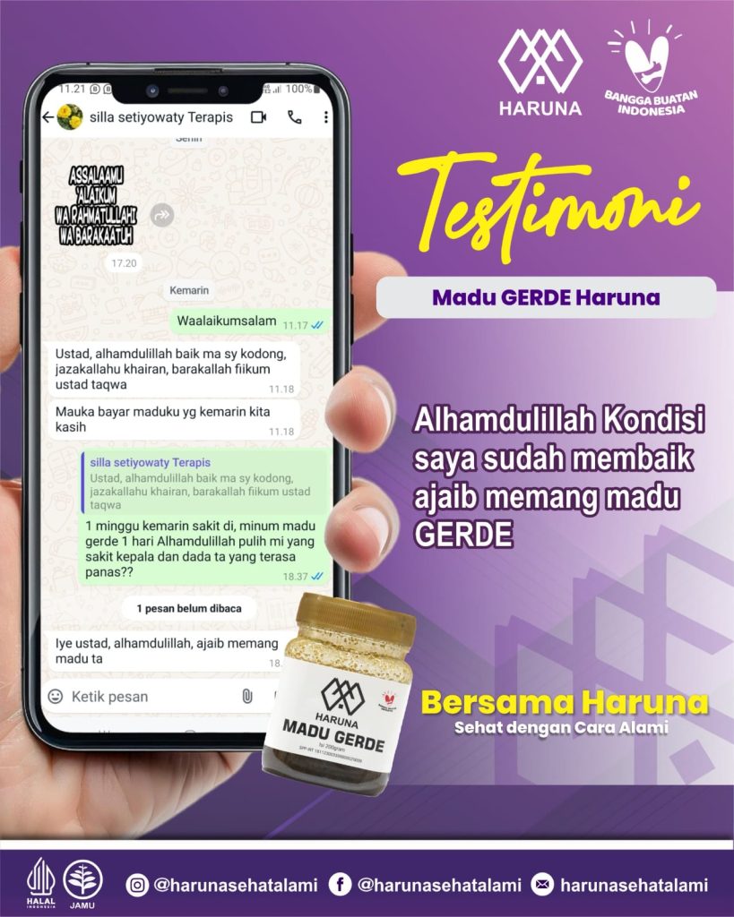 testimoni dada panas dada sakit kepala madu gerde haruna